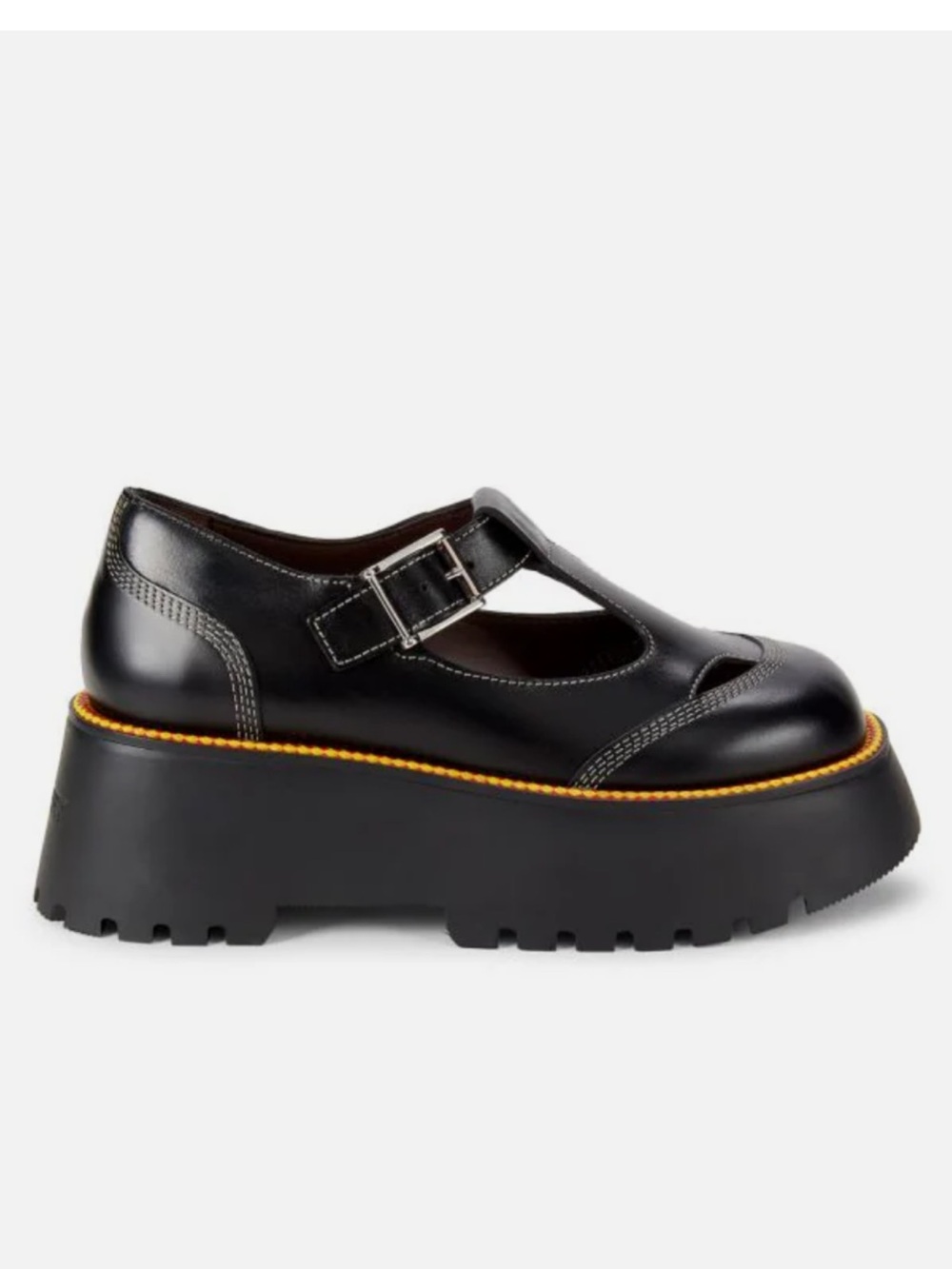 BURBERRY Black Platform Mary Jane Shoes with Buckle - Picture 11 of 14
